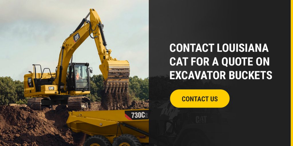 Contact Louisiana Cat for a Quote on Excavator Buckets